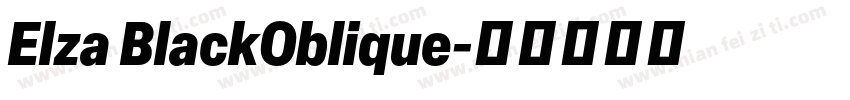 Elza BlackOblique字体转换